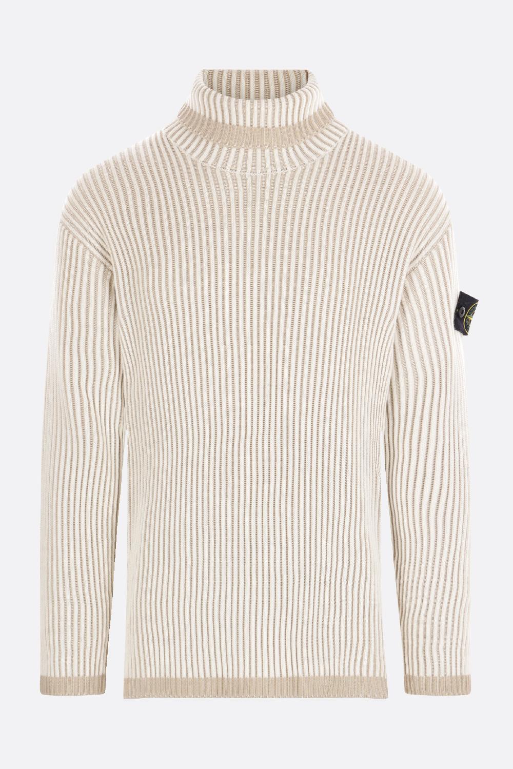 STONE ISLAND dolcevita in lana a coste