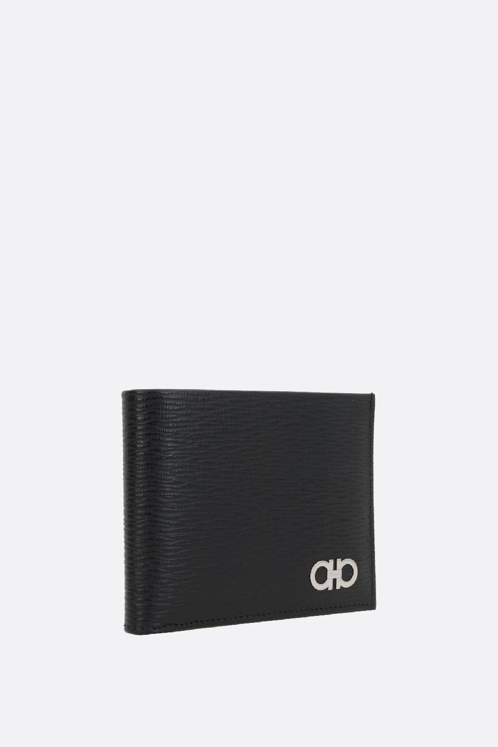 FERRAGAMO portafogli billfold Gancini in pelle texturizzata Ultimi due giorni