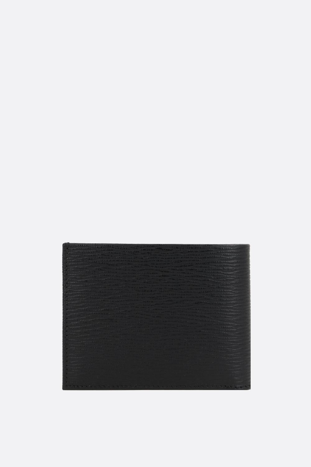 FERRAGAMO portafogli billfold Gancini in pelle texturizzata Ultimi due giorni
