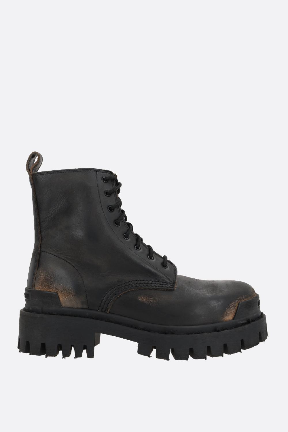 BALENCIAGA anfibio Strike in pelle vintage