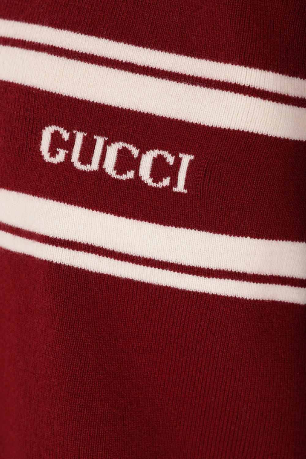 GUCCI pullover in lana e cashmere con logo Fino al 55% di sconto