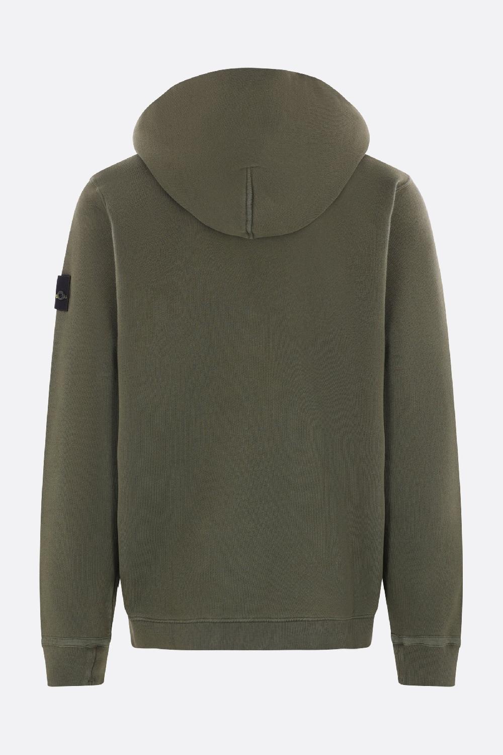 STONE ISLAND felpa full-zip in jersey con badge logo Solo un giorno rimasto