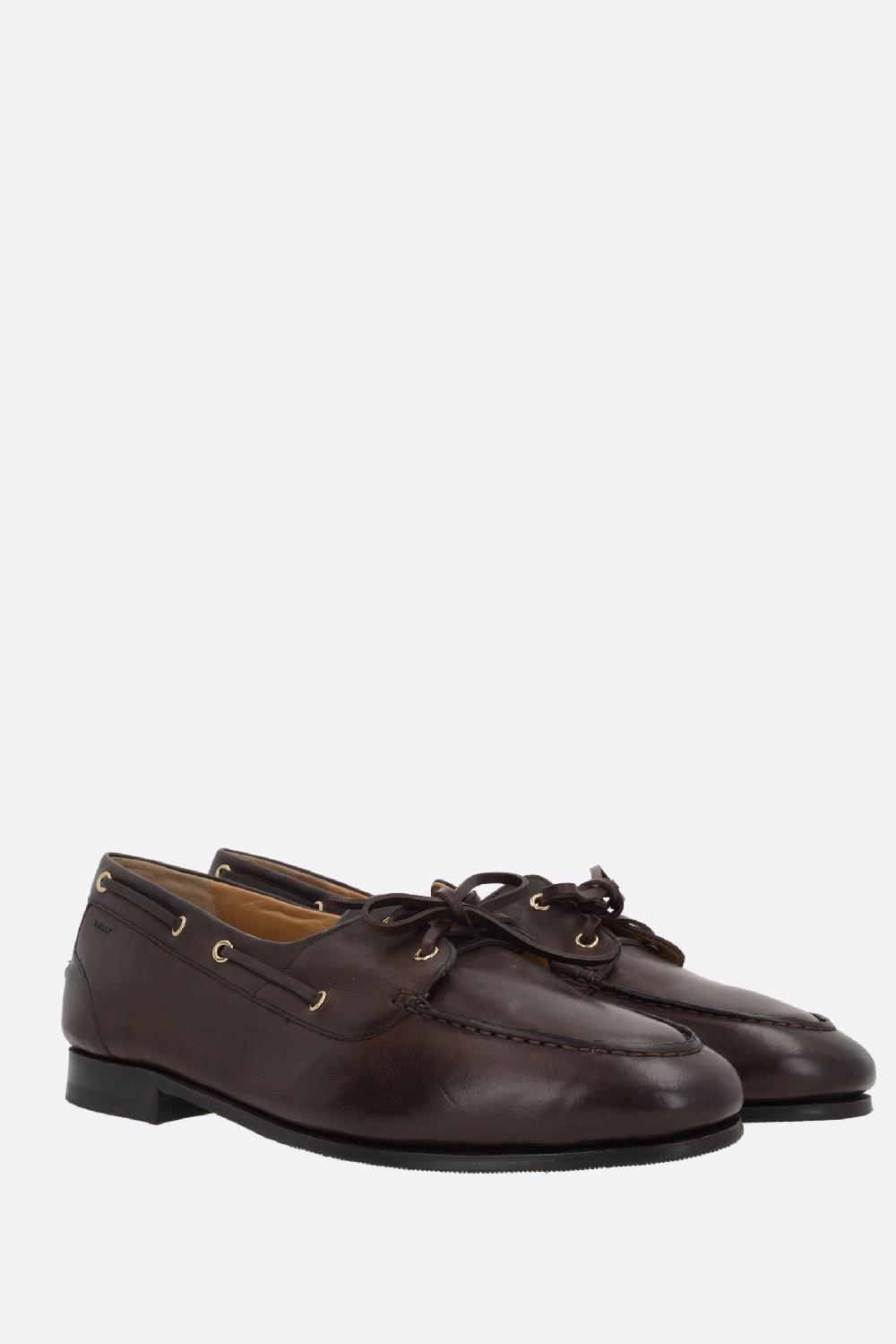BALLY mocassino stringatto Pathy in pelle liscia Duty-free