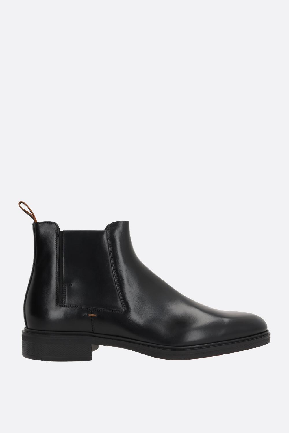 SANTONI stivaletto Easy in pelle lucida