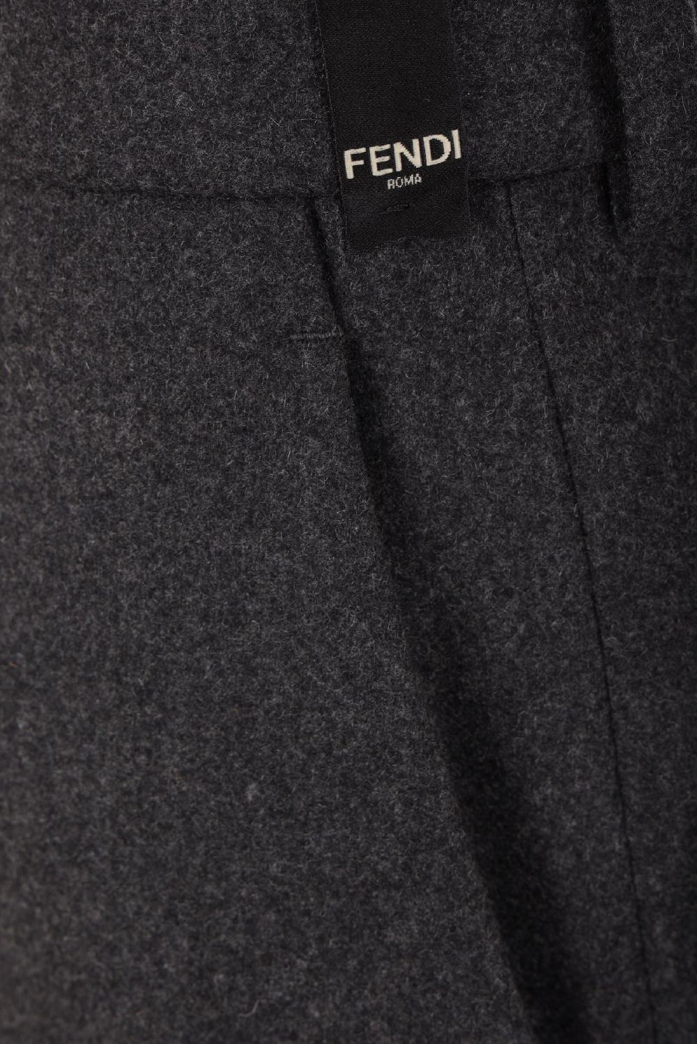 FENDI pantalone a gamba dritta in cashmere stretch Soddisfazione Garantita