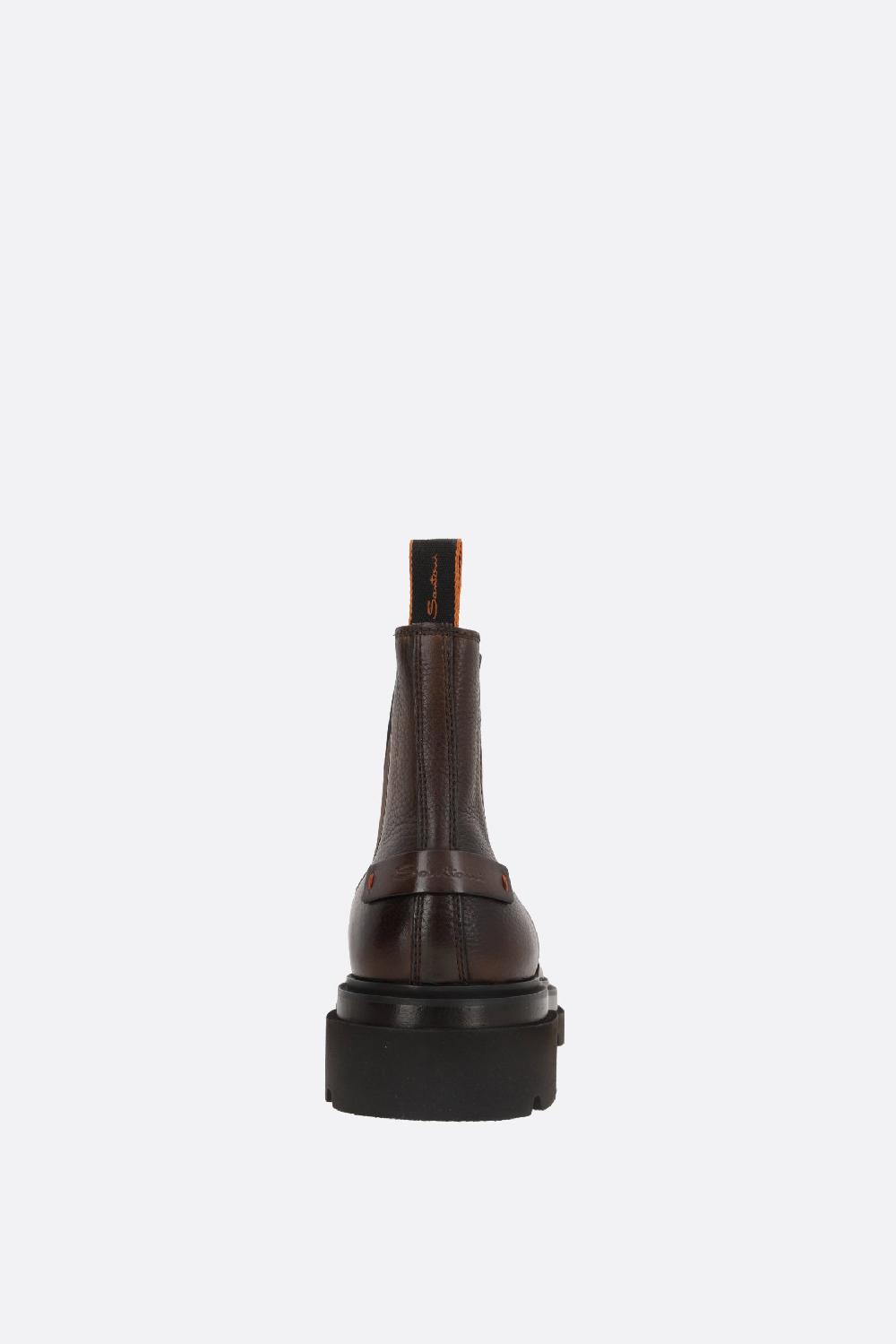 SANTONI stivaletto Blockage in pelle matellata Convenienza