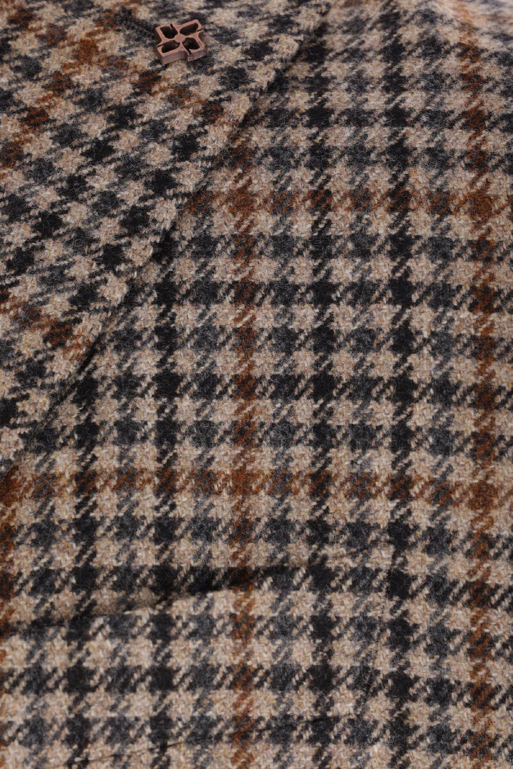 TAGLIATORE giacca monopetto in lana check Sconto