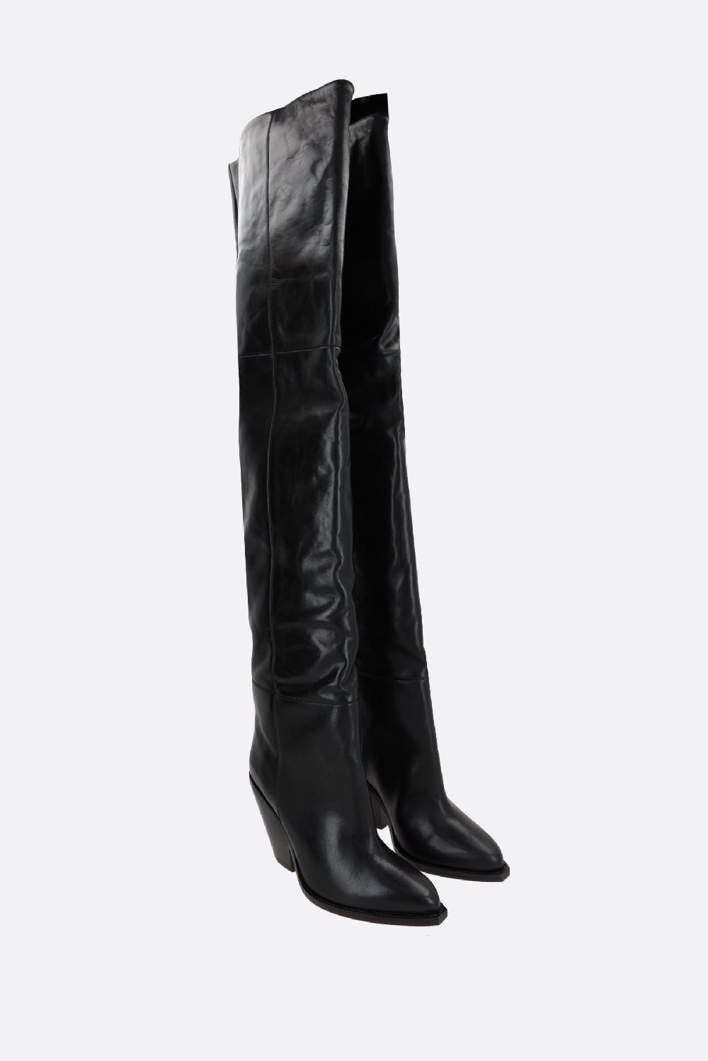 ISABEL MARANT stivale cuissard Lalex in pelle liscia Offerta