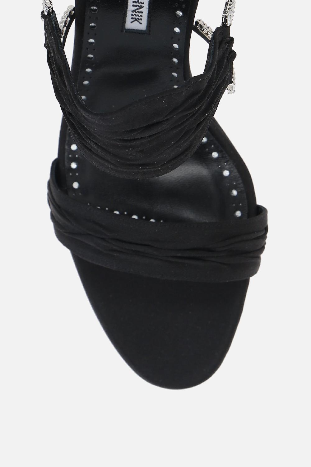 MANOLO BLAHNIK sandalo mule Chinap in raso Saldi