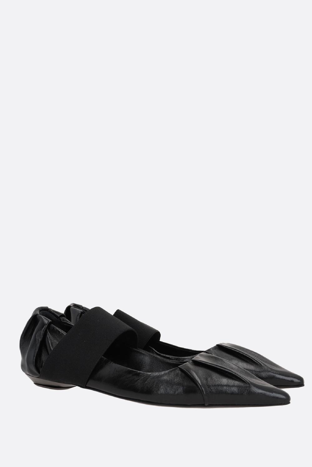 BRUNO FRISONI ballerina Draped in pelle lucida Spedizione gratuita