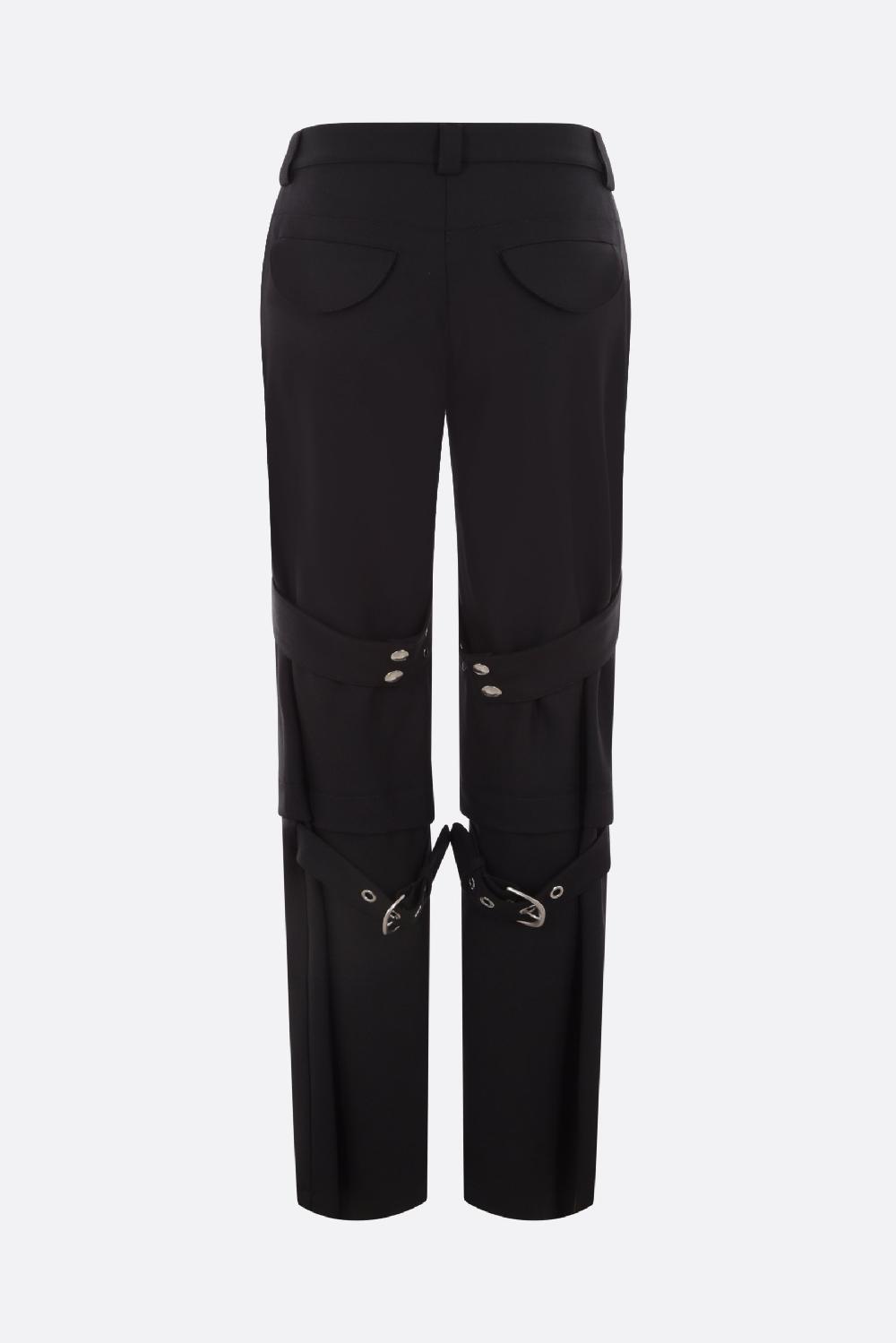 OFF WHITE pantalone cargo in misto lana Comprare a buon mercato