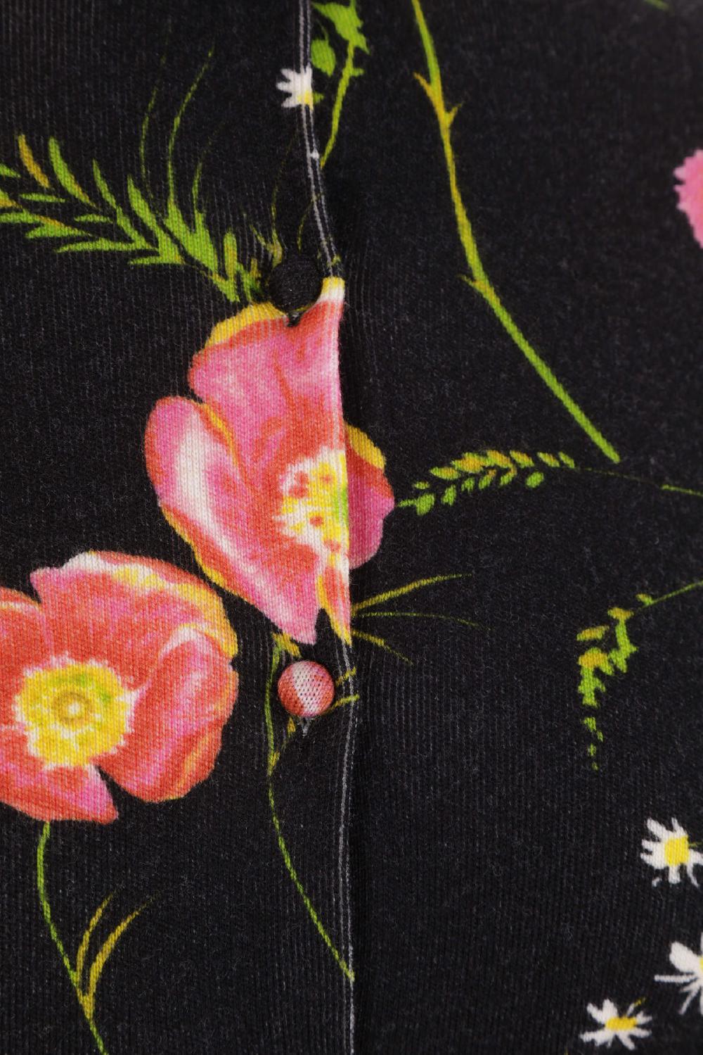BALENCIAGA cardigan cropped in lana stampa Poppy Black Friday