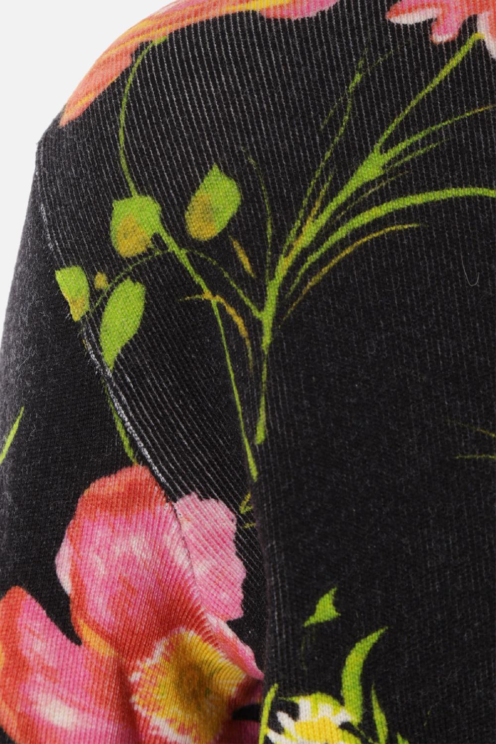 BALENCIAGA cardigan cropped in lana stampa Poppy Black Friday