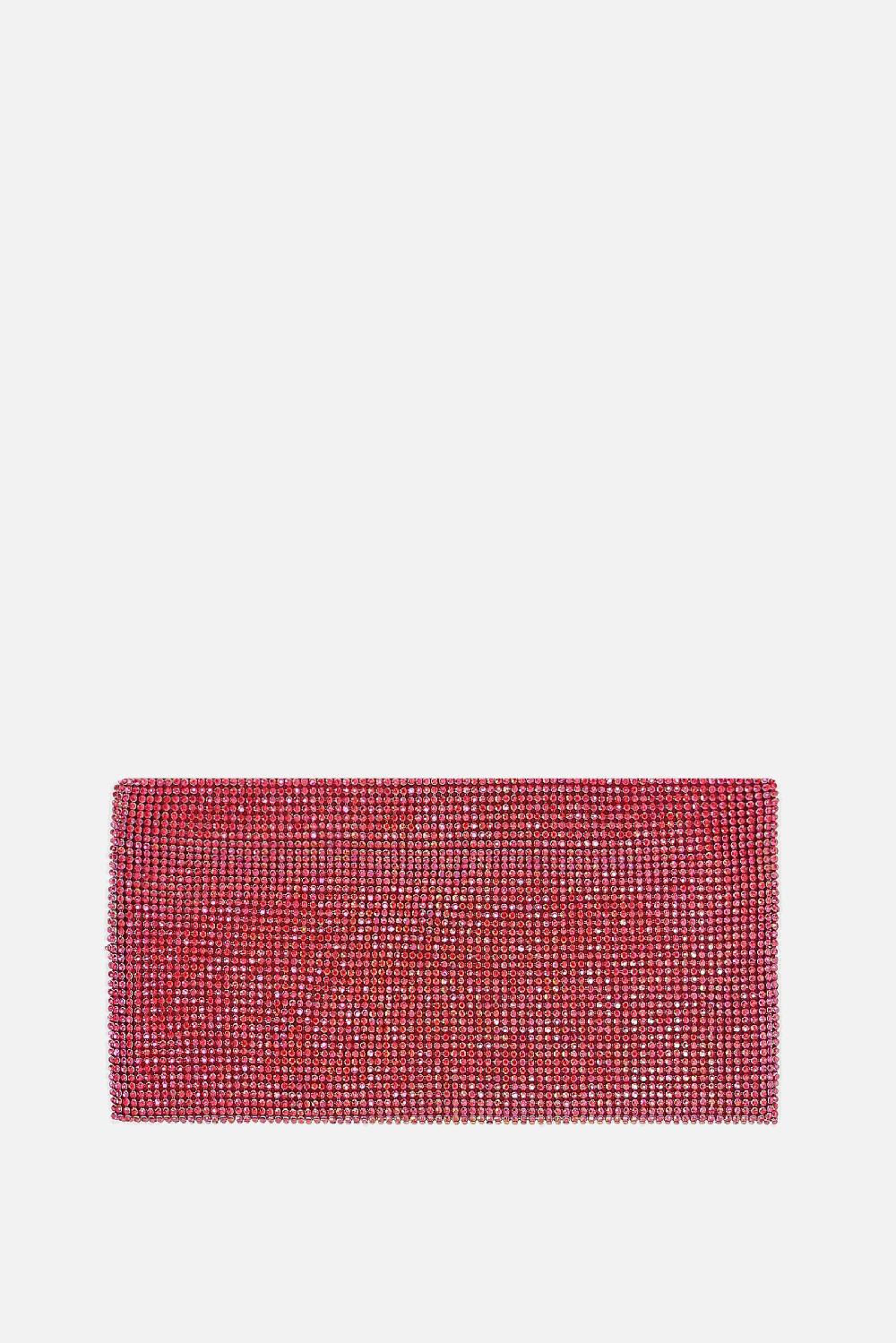 BENEDETTA BRUZZICHES borsa a spalla Your Best Friend La Petite in maglia metallica con cristalli