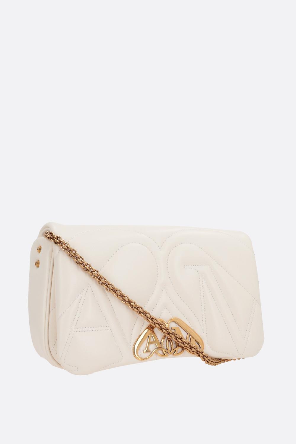ALEXANDER McQUEEN borsa a spalla Seal small in nappa matelassé Vendita calda