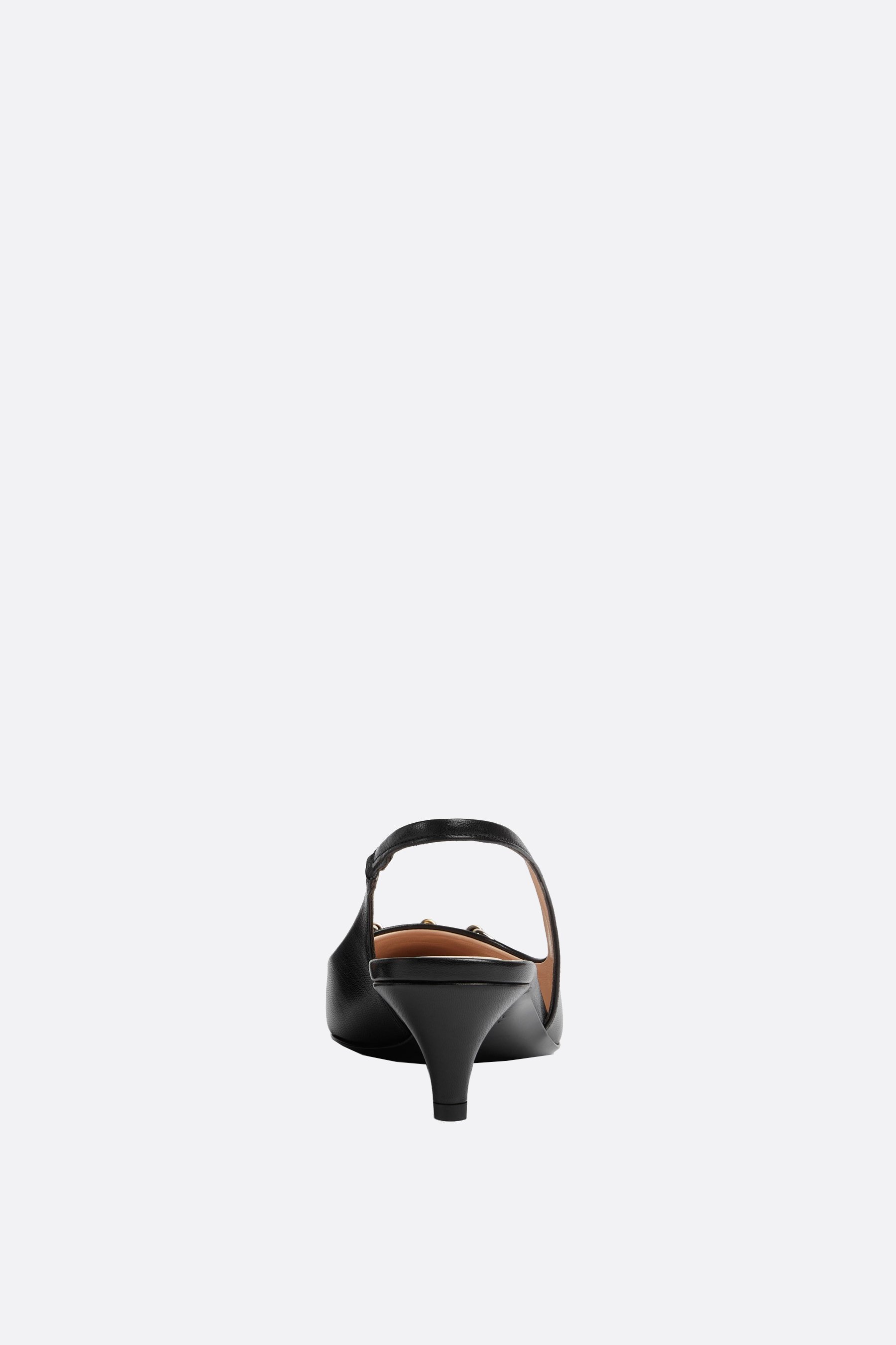 GUCCI slingback in pelle liscia con Morsetto Offerta temporanea