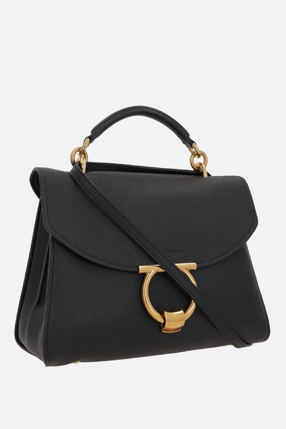 FERRAGAMO borsa a mano Margot in pelle martellata Lightning offer