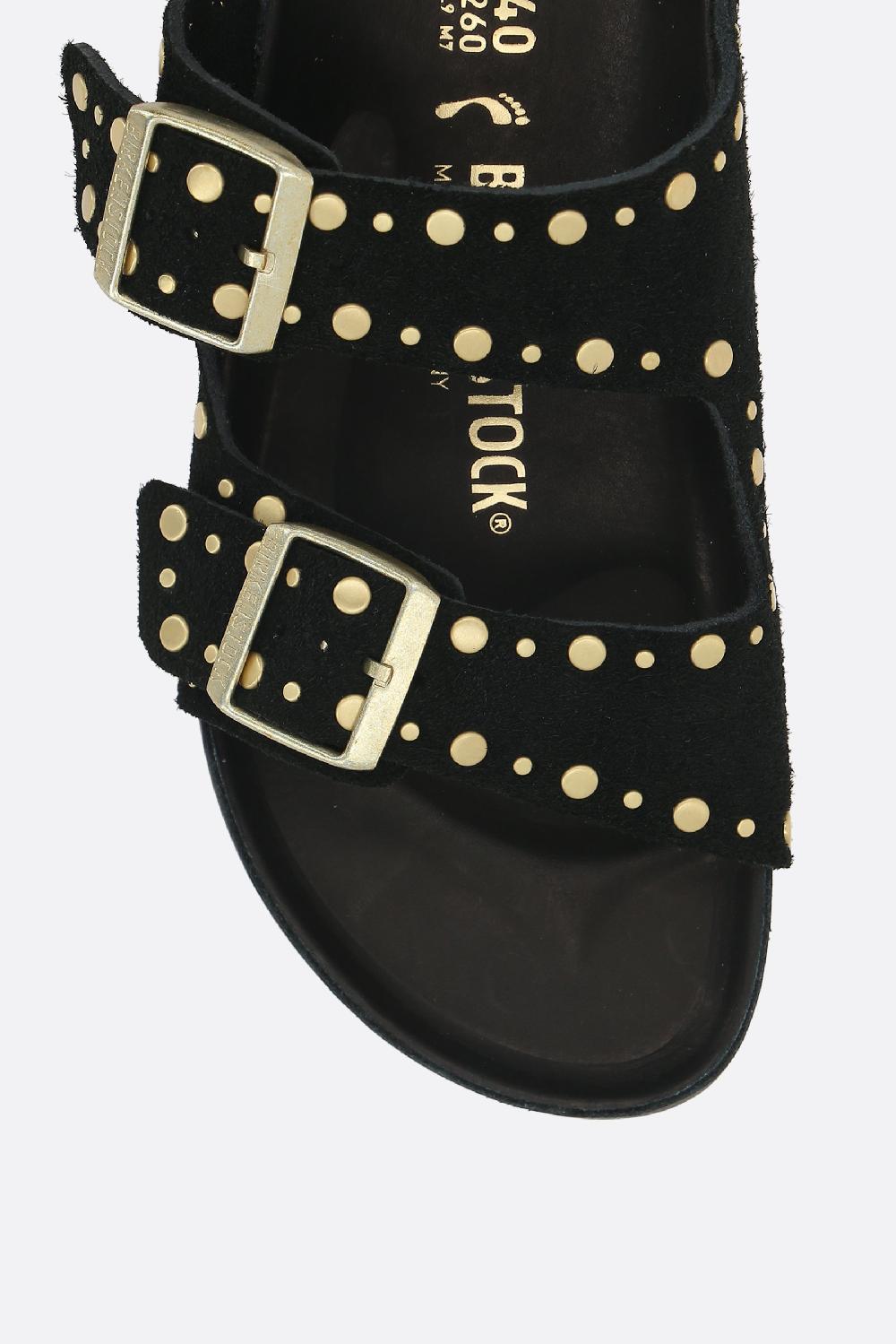 BIRKENSTOCK sandalo flat Arizona Rivet Border in suede (Narrow Fit) Comprane uno, ottenene uno gratis