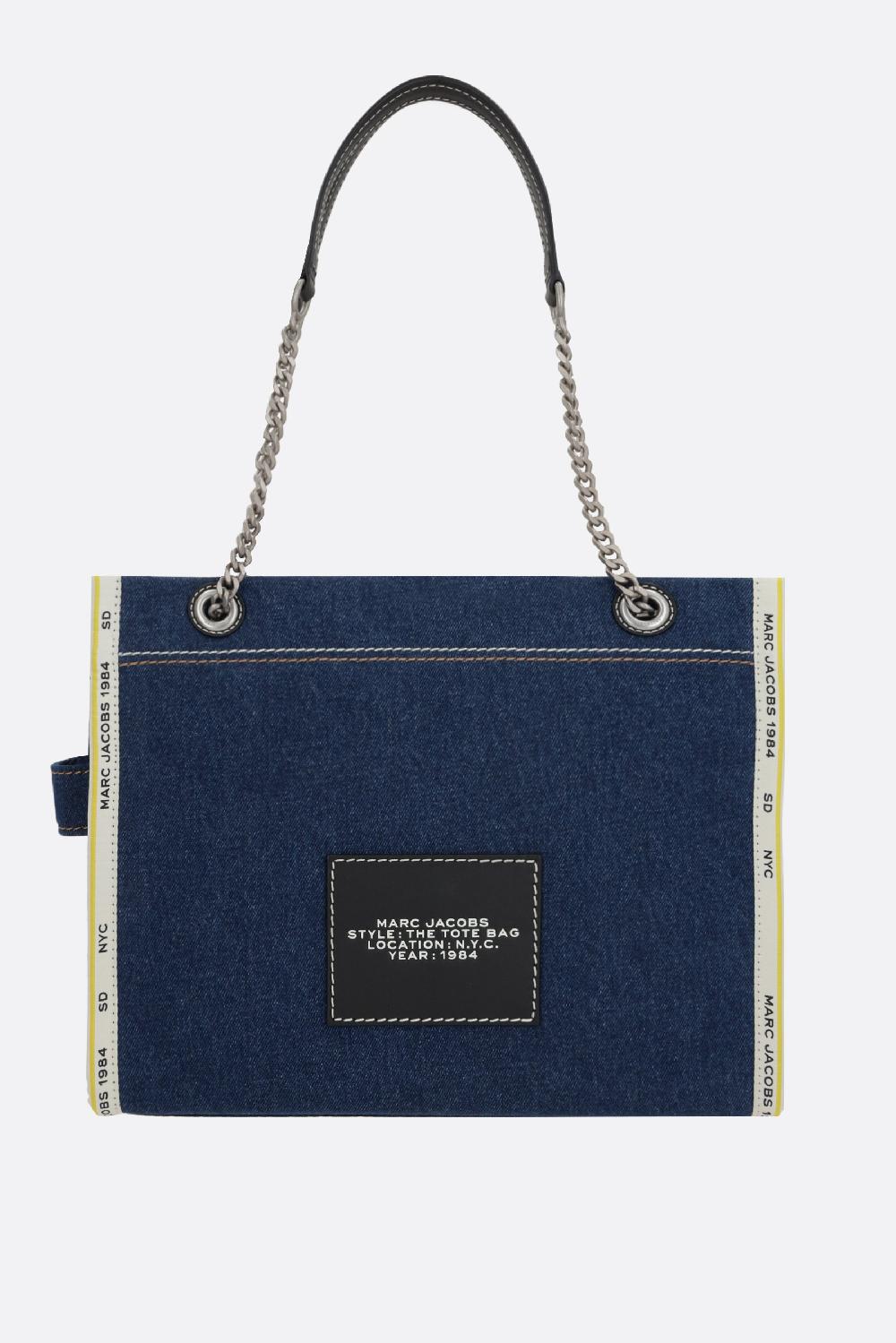 MARC JACOBS The Denim Chain Medium Tote bag Prezzo basso