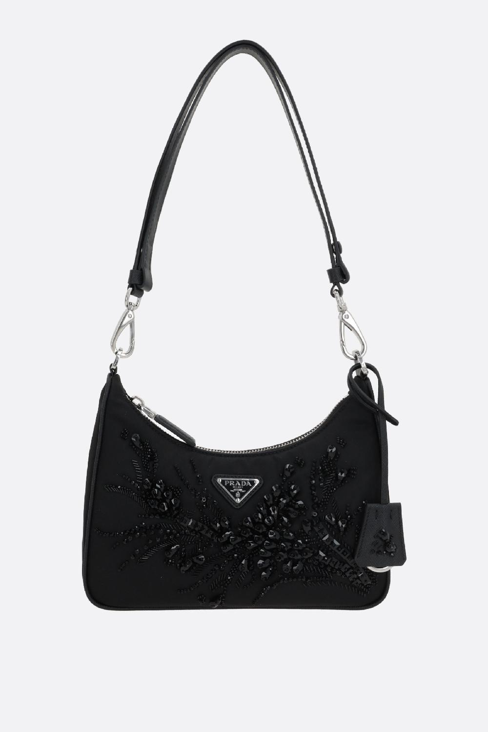 PRADA mini borsa Prada Re-Edition in Re-Nylon con ricamo