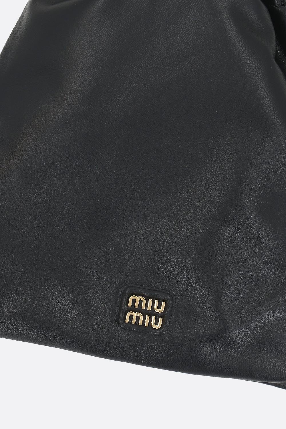 MIU MIU pouch in nappa con logo Offerta settimanale