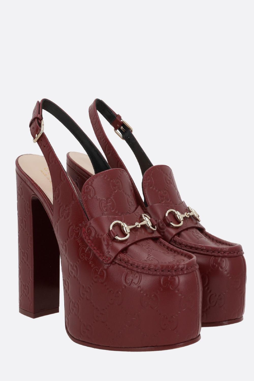 GUCCI slingback platform in pelle GG Ritorno libero