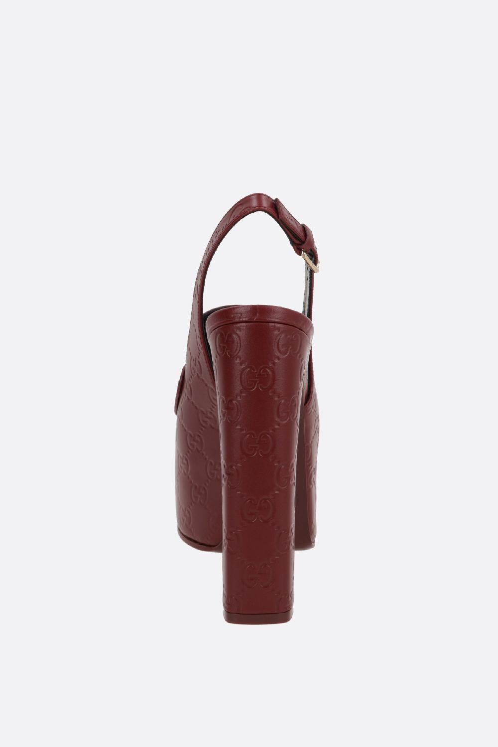 GUCCI slingback platform in pelle GG Ritorno libero