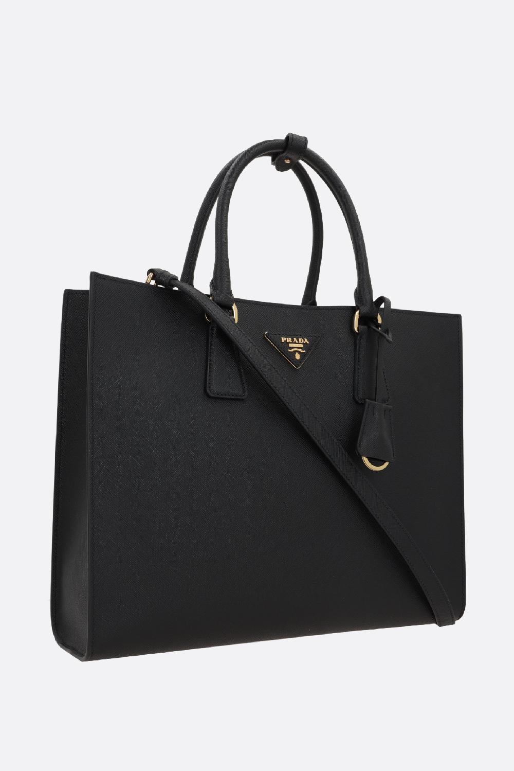 PRADA borsa tote media in pelle Saffiano Lux Latest stili