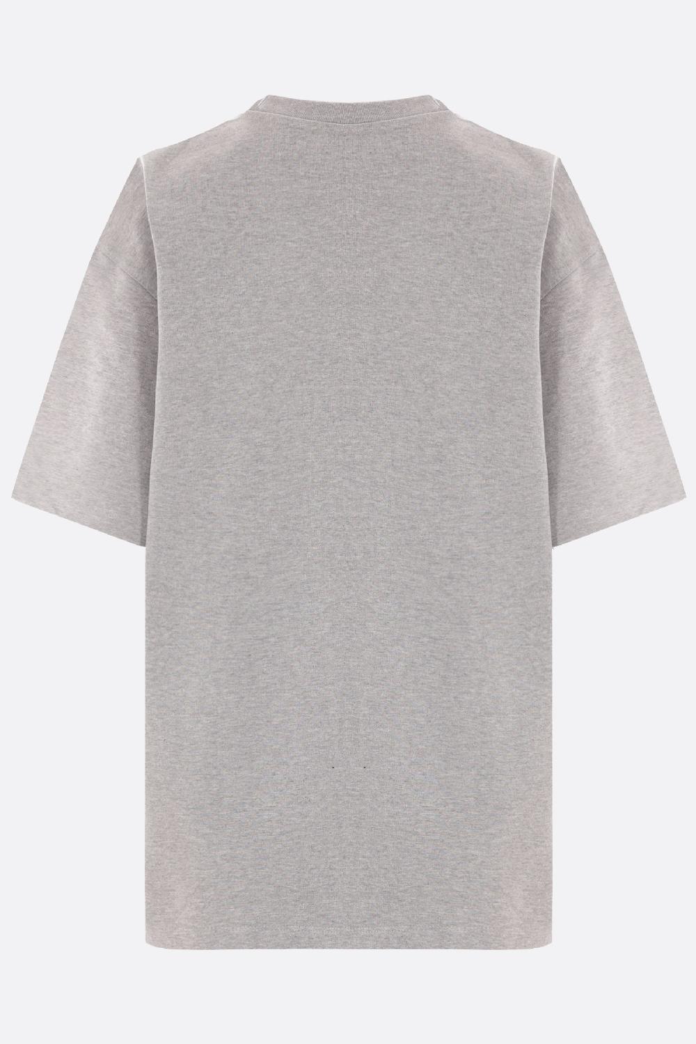 GANNI t-shirt in cotone ricamo logo Fino al 60% di sconto