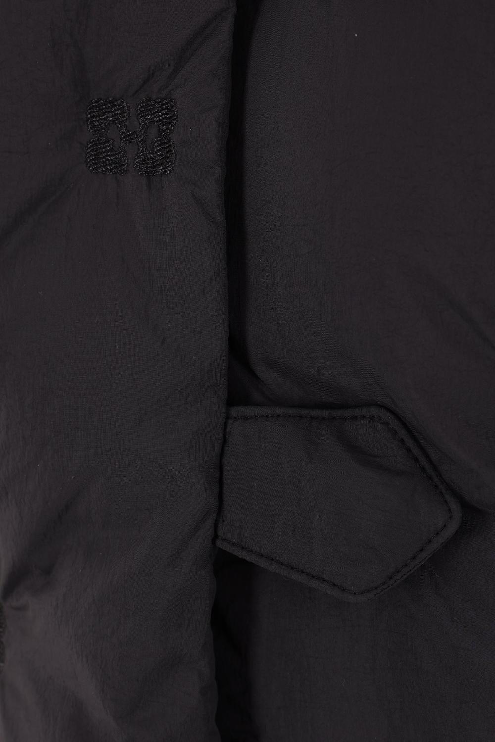 GANNI piumino cropped in nylon ricamo logo Sostegno trimestrale