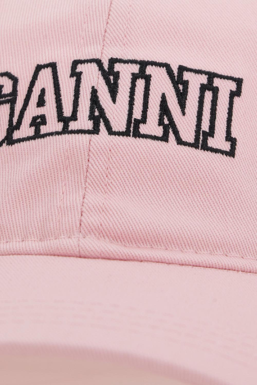 GANNI cappello baseball in gabardine ricamo logo Fino al 55% di sconto