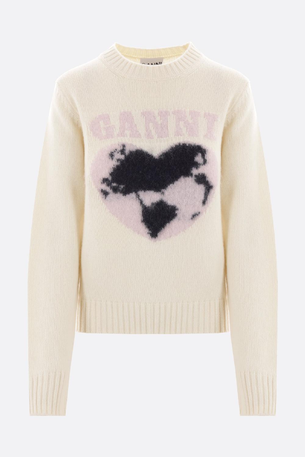 GANNI pullover in misto lana