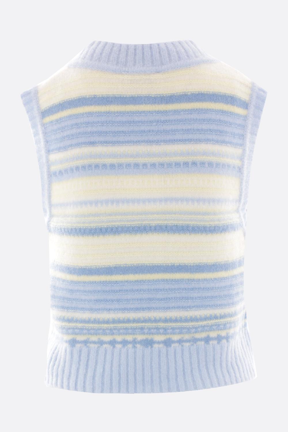 GANNI pullover smanicato in misto alpaca e lana 50% di sconto con spedizione gratuita