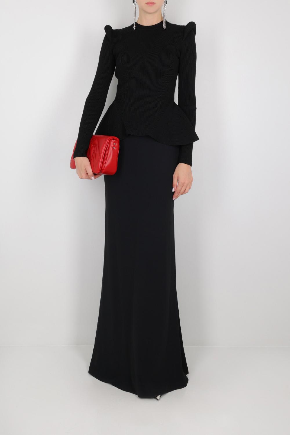 ALEXANDER McQUEEN gonna lunga a sirena in crepe Limitato a 3 giorni