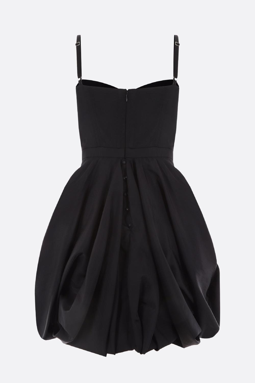 DEL CORE miniabito bustier in flat nylon froissé Black Friday Prezzi