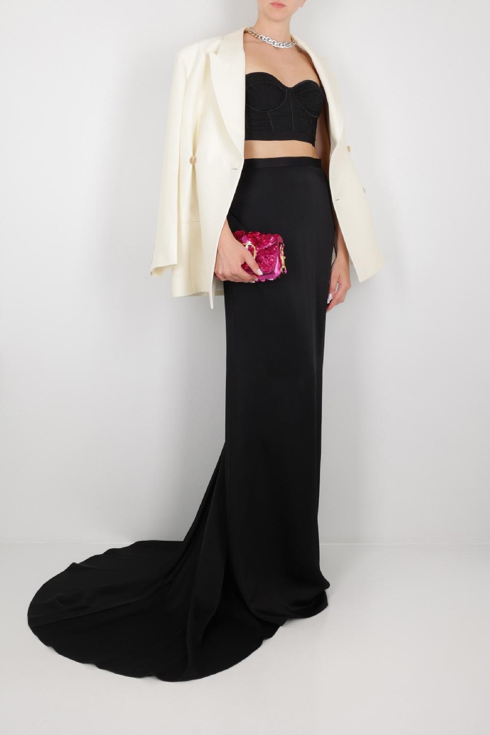 DEL CORE top cropped bustier in pizzo Duty-free