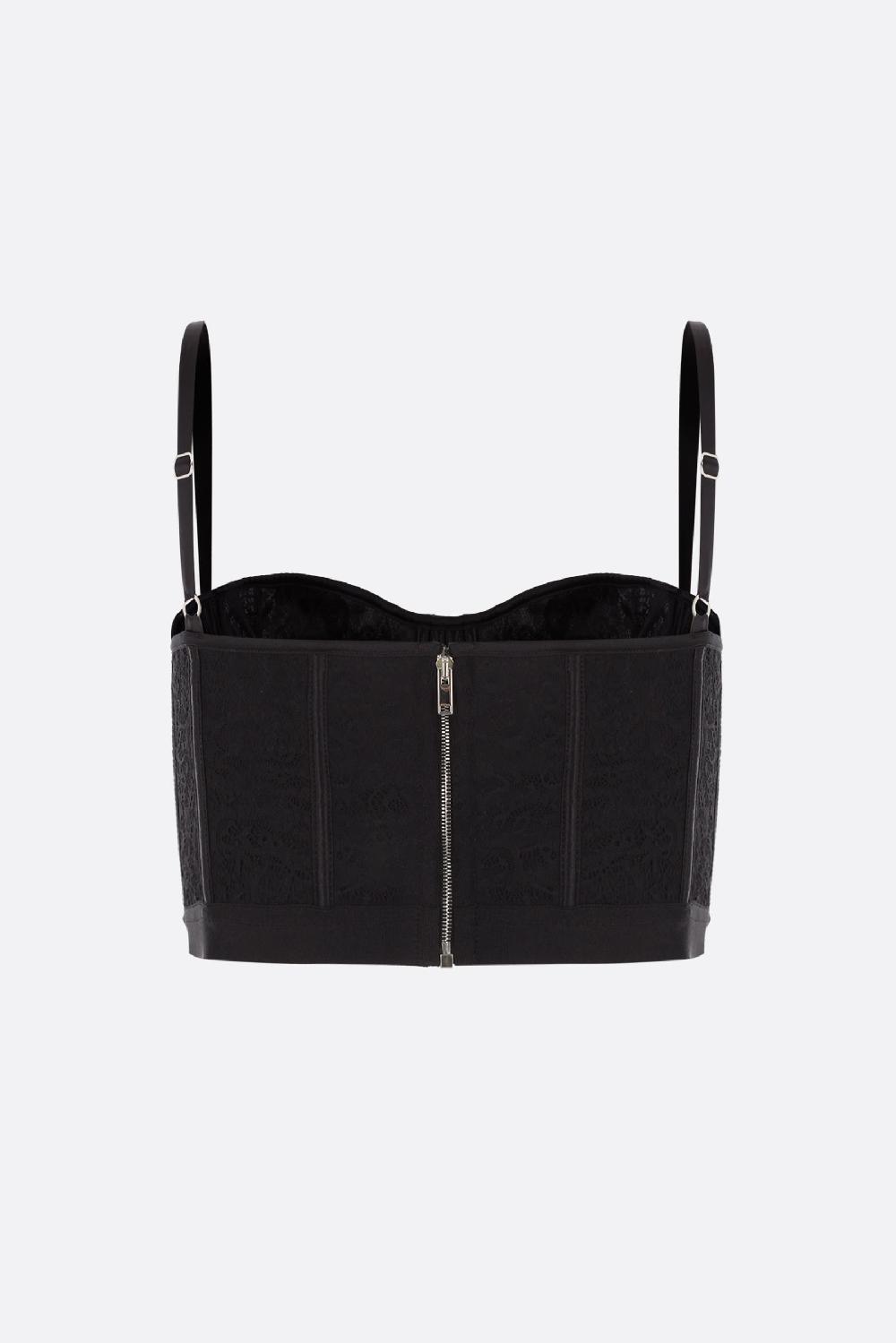 DEL CORE top cropped bustier in pizzo Duty-free