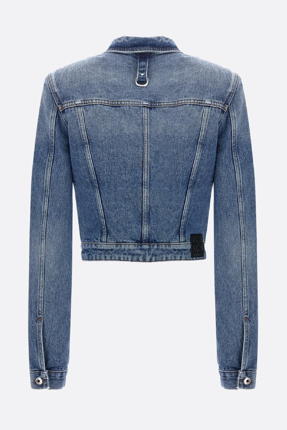 OFF WHITE giubbotto cargo cropped in denim In Linea