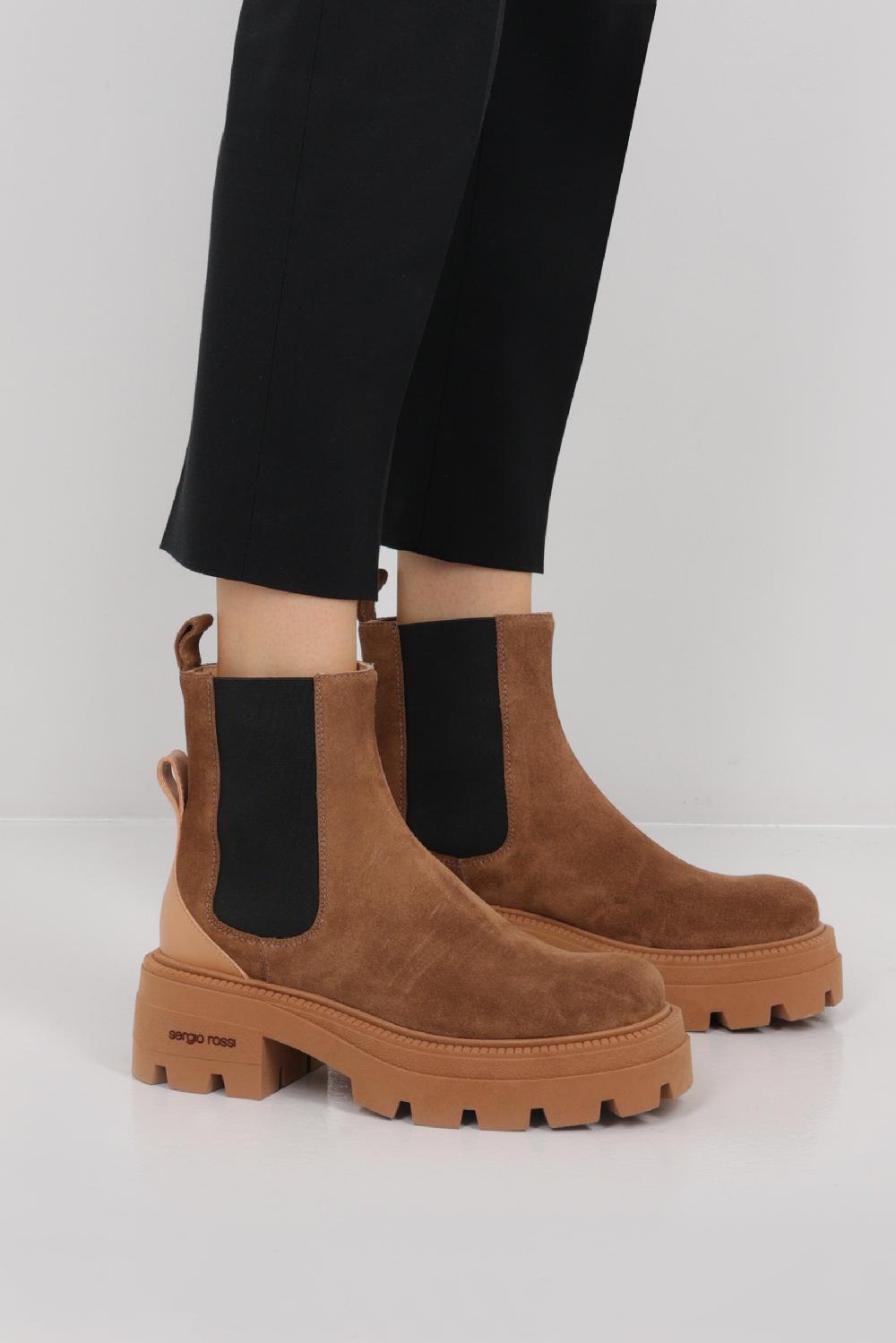 SERGIO ROSSI stivaletto chelsea sr Milla in suede Qualità