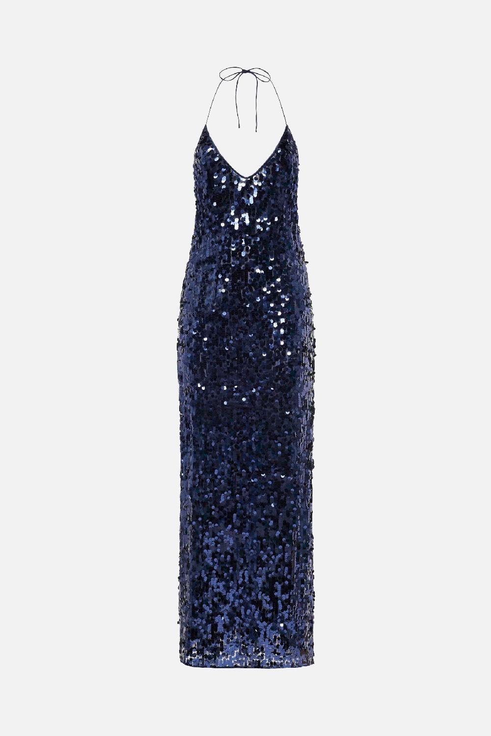 OSEREE abito smanicato in rete con paillettes