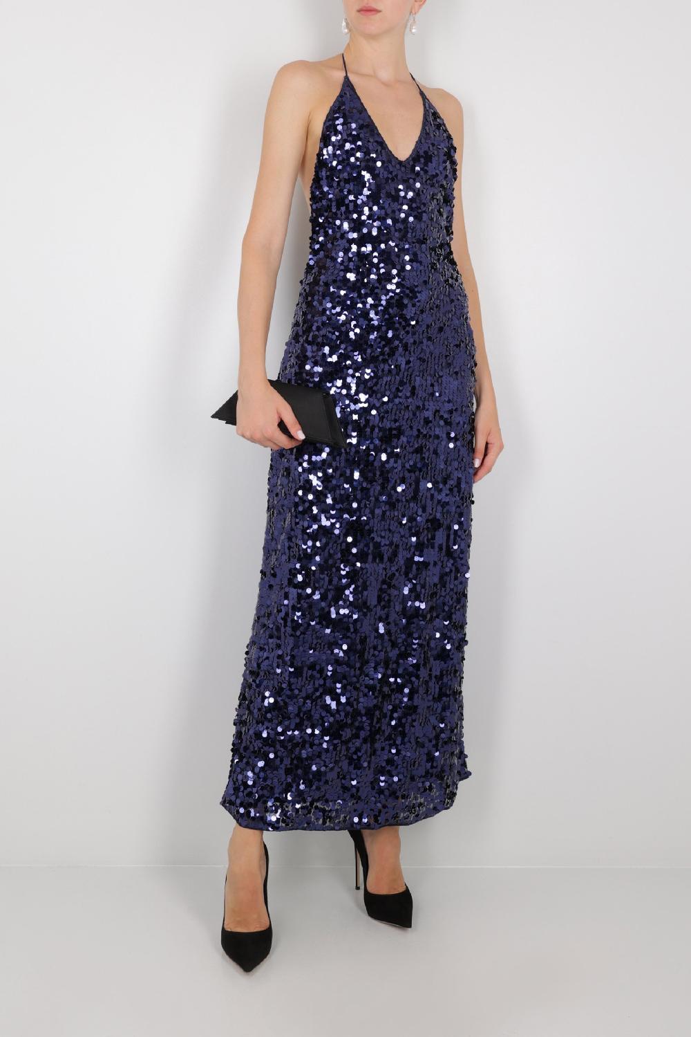 OSEREE abito smanicato in rete con paillettes Pezzi Unici