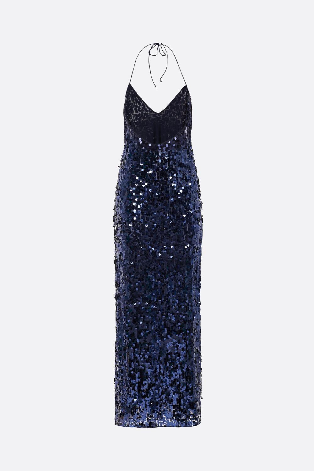 OSEREE abito smanicato in rete con paillettes Pezzi Unici
