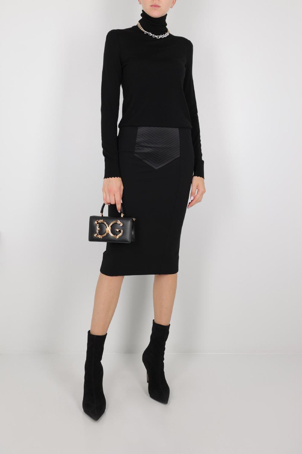 DOLCE & GABBANA gonna in jersey Consegna Veloce