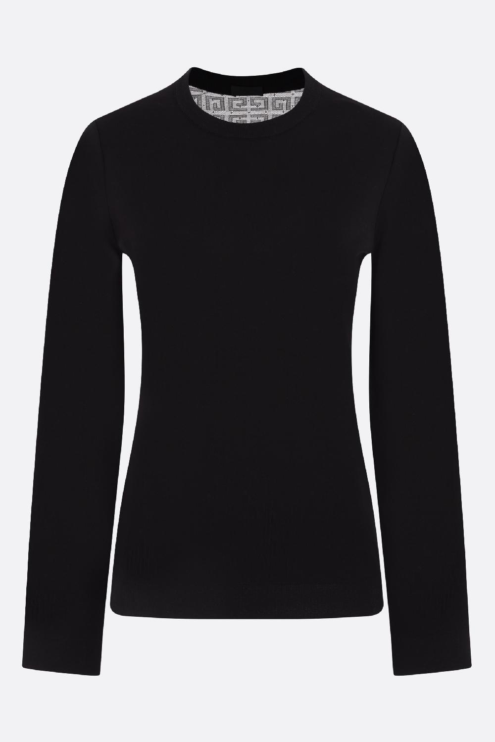 GIVENCHY pullover in viscosa stretch e pizzo GG Novità
