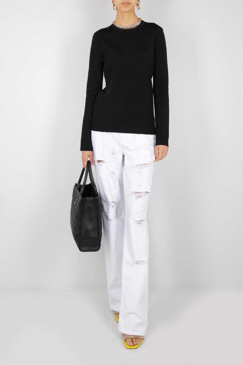 GIVENCHY pullover in viscosa stretch e pizzo GG Novità