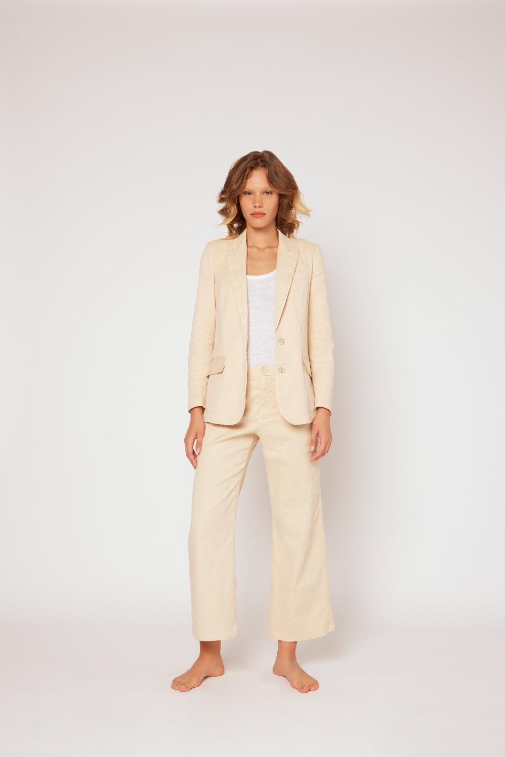 120% Lino Two buttons linen jacket Prezzo Ridotto