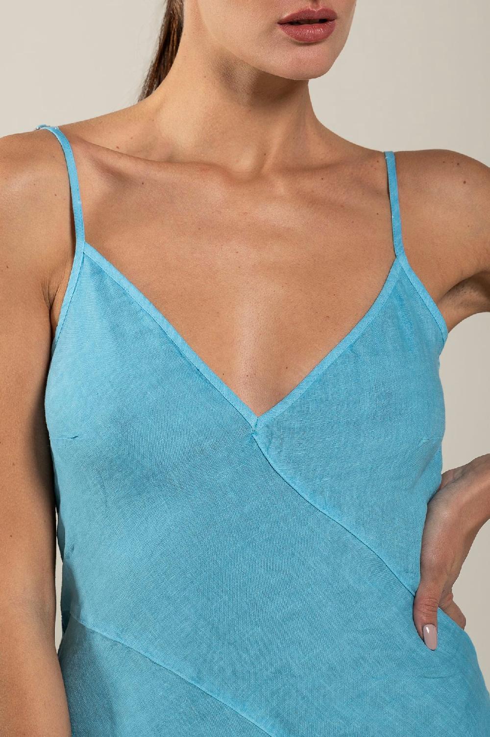 120% Lino Maxi Dress Saldi Di Fabbrica