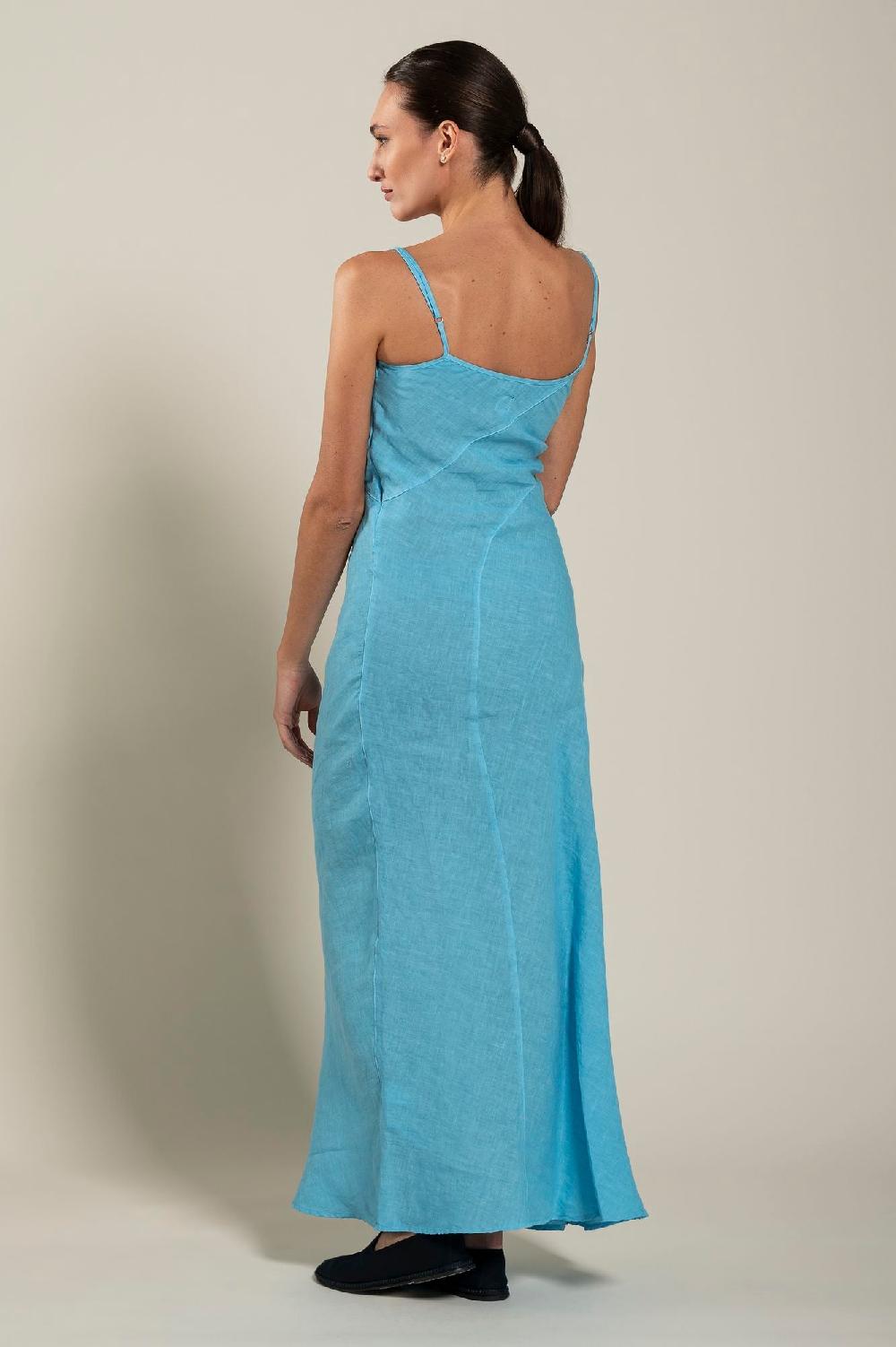 120% Lino Maxi Dress Saldi Di Fabbrica