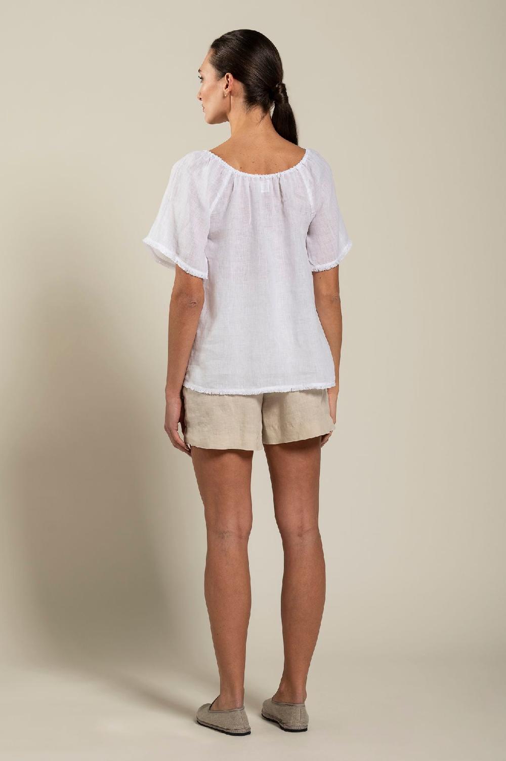 120% Lino Short Sleeve Woman Blouse I Più Venduti