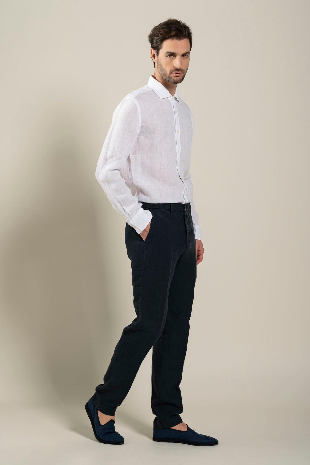 120% Lino Man Chino Pant Moda